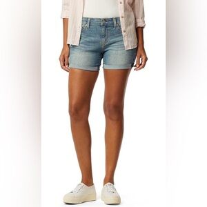Signature by Levi Strauss | Light Blue Jean Mid-Rise Shorts with Folded Hems